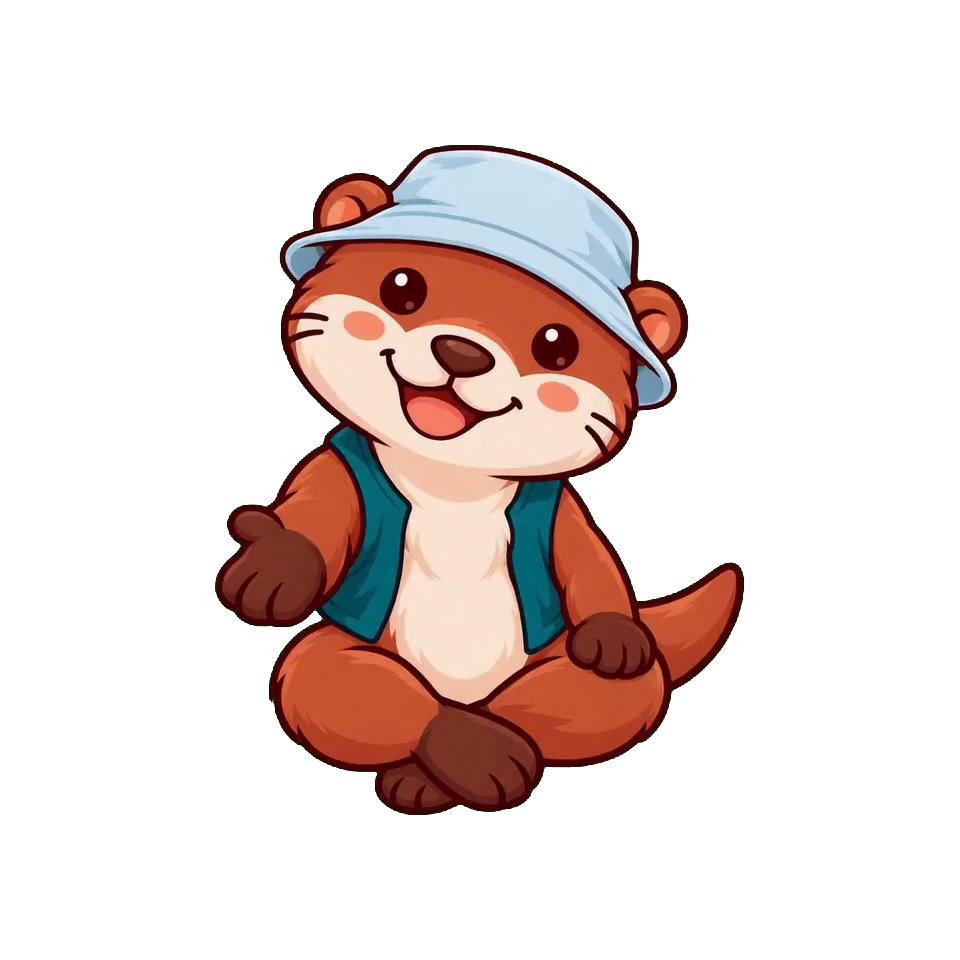 Little Signs otter waving hello